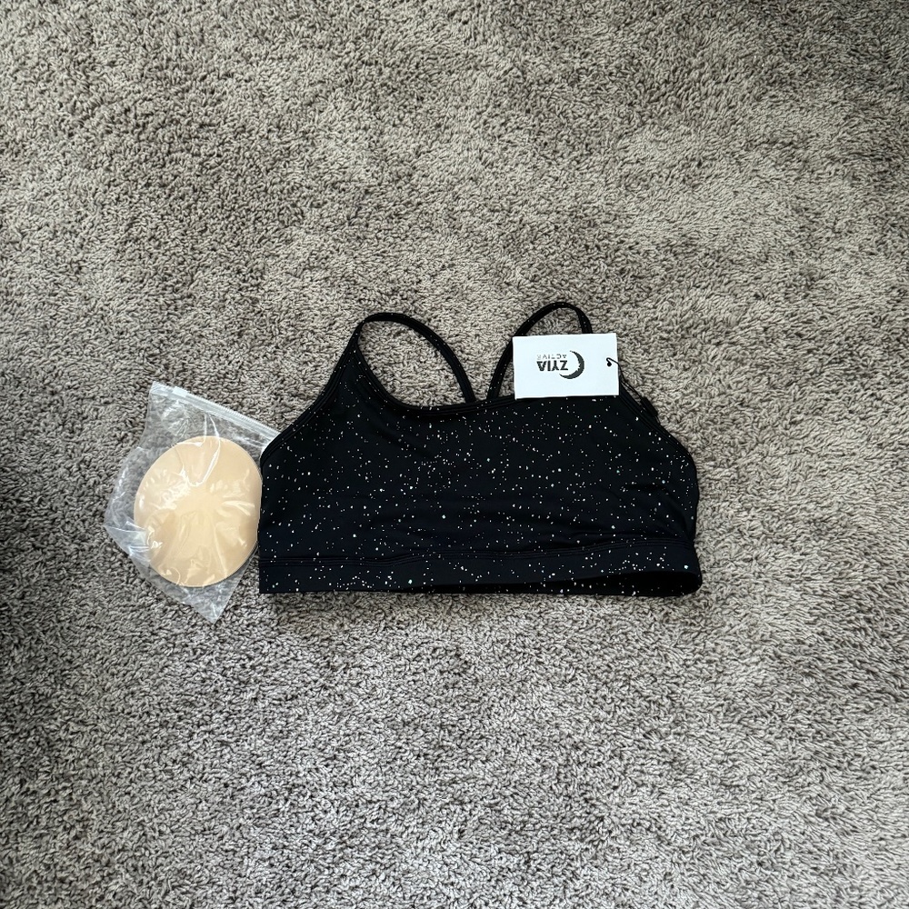 XXXL Zyia Black Reflective Mirage Brilliant Bra